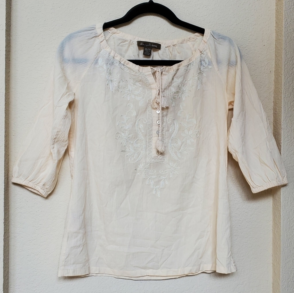 Tommy Bahama Women's White Boho Top Size XS